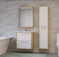Мебель для ванной Raval Frame Fra.01.60/P/W-DS 60 подвесная, белый/дуб сонома