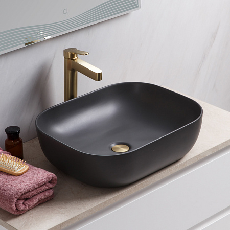Раковина накладная BelBagno BB1302-H311 50x40x14 серый матовый