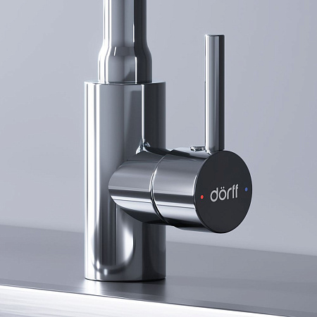 Смеситель Dorff Logic D3007633 для кухонной мойки белый