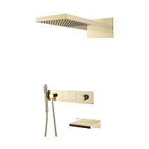 Душевой комплект Boheme Zodiac 132-2-MG для душа, с изливом, золото матовое