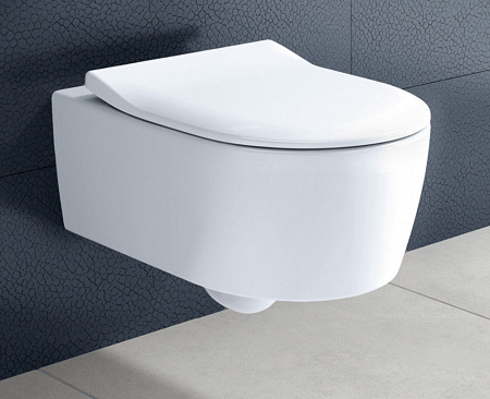 Унитаз подвесной Villeroy & Boch Avento 5656RS01 с сиденьем микролифт SlimSeat, alpin