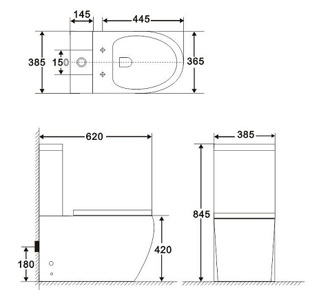Унитаз-компакт BelBagno Amanda BB051CPR белый