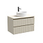 Тумба с раковиной и столешницей Sancos Snob T 80 SNT80CE+TT80A2X Beige Soft/Kreman