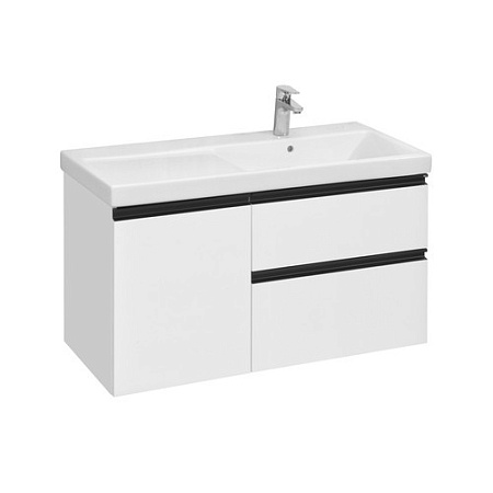 Тумба с раковиной Roca Domi 857627806 100 R белый глянцевый