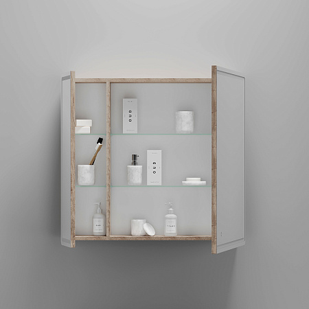 Шкаф-зеркало Sancos Mirror MI80EG 80 дуб галифакс натуральный