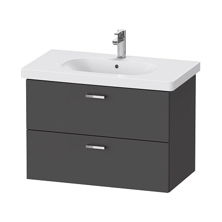 Тумба с раковиной Duravit XBase XB619004949 80 графит матовый