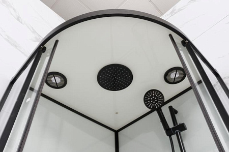 Душевая кабина Frank F400М Black 100x100x220 черный