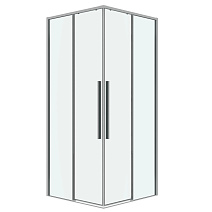 Душевой уголок Grossman Galaxy 300.K33.01.8080.10.00 78-79x78-79x195 прозрачное/хром