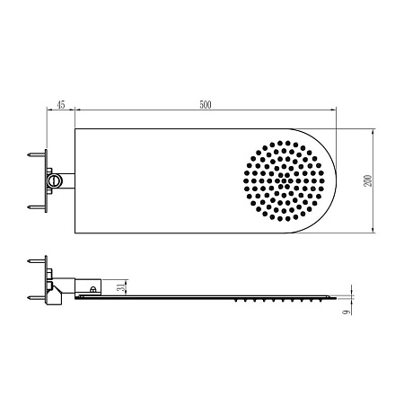 Верхний душ RGW Shower Panels 21140631-01 хром
