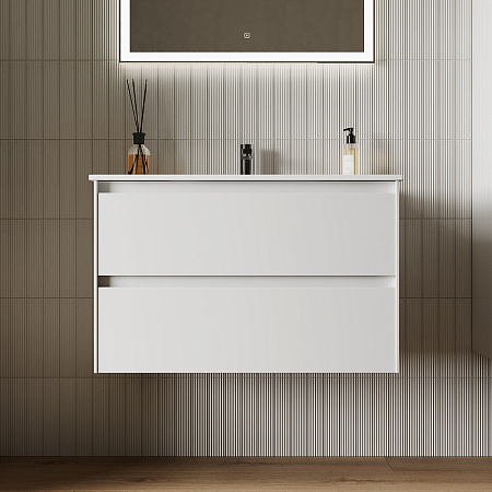 Тумба под раковину Sancos Cento 80 CN80W белый глянцевый