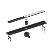 Душевой лоток Timo Drain System DS230208/03 80 двухсторонняя решетка, черный