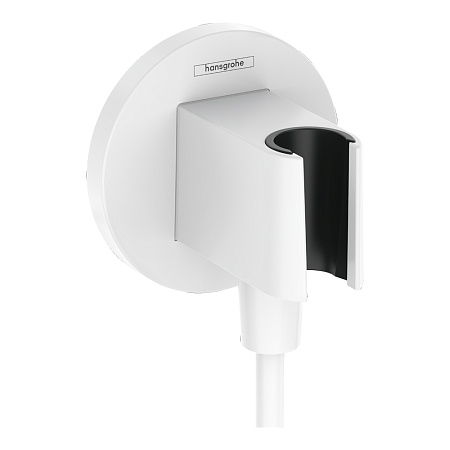 Шланговое подключение Hansgrohe Fixfit Porter S 26888700 с держателем душа, белый матовый