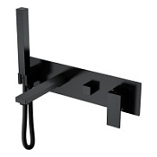 Смеситель Boheme Qubic 474-2-B для ванны с душем, черный