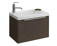 Тумба с раковиной Jacob Delafon XS 60 см, 1 ящик, темный дуб