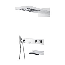 Душевой комплект Boheme Zodiac 133-2-CR для душа, с термостатом, с изливом, хром
