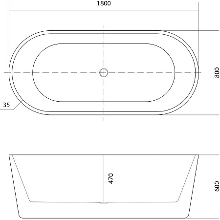 Акриловая ванна Aquatek ОВО AQ-99880 180x80 белый