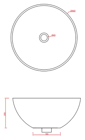 Раковина ArtCeram La Ciotola LCL001 01;00 46 белый глянцевый