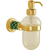 Дозатор для жидкого мыла Boheme Murano 10912-GR-G золото/бирюзовый