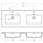 Мебельная раковина BelBagno BB1200-2-ETL 120 белый глянцевый - фото 3