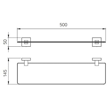 Полка Palazzani 99435310 50 хром