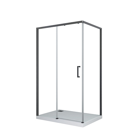Душевой уголок Ceruttispa Vito 110x80 L черный
