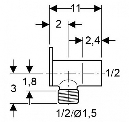 Патрубок для биде Geberit Merla 611.297.00.1
