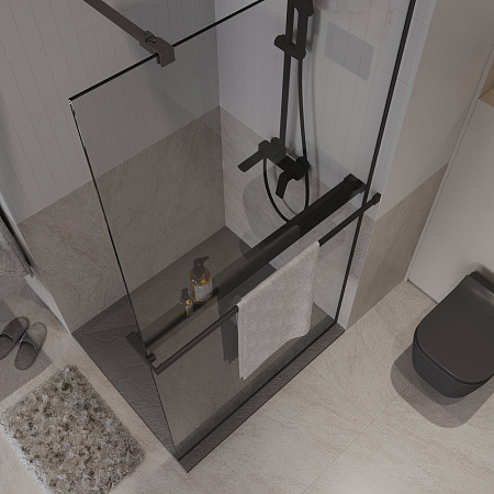 Полка-вешалка Niagara Nova NG9075B 90 черный матовый