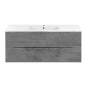 Тумба с раковиной Vincea Mia VMC-2MC120BT 100 подвесная, 2 выкатных ящика, Beton