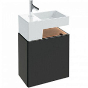 Тумба с раковиной Jacob Delafon Terrace EB1178-M61 50 см, черный матовый