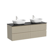 Тумба с раковиной и столешницей Sancos Snob T 140 SNT70CE+TT140A1X Beige Soft/Black Sky