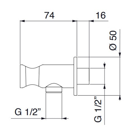 Душевая лейка Palazzani 9910N353 золото