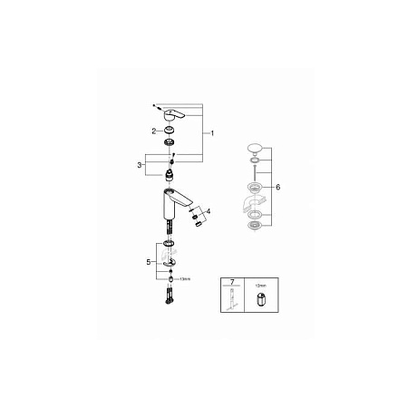 Смеситель Grohe Eurosmart 23324003 для раковины