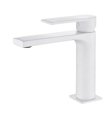 Смеситель AQG Alpha 01ALP100BL для раковины, белый матовый
