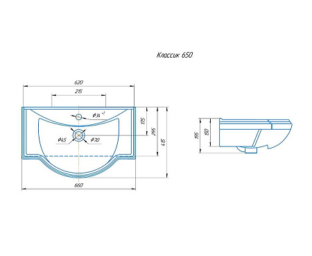 Мебель для ванной Tessoro Foster TS-F9065-C-N 65 темный орех