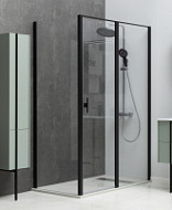 Душевой уголок Allen Brau Priority 3.31039.BBA + 3.31048.BBA 160x100 черный браш