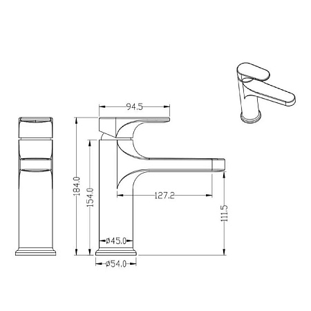 Смеситель Boheme Spectre 451-MG для раковины, золото матовое