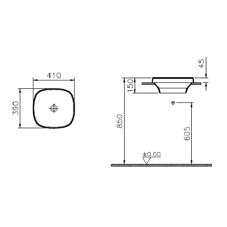 Раковина VitrA Frame 5654B403-0016