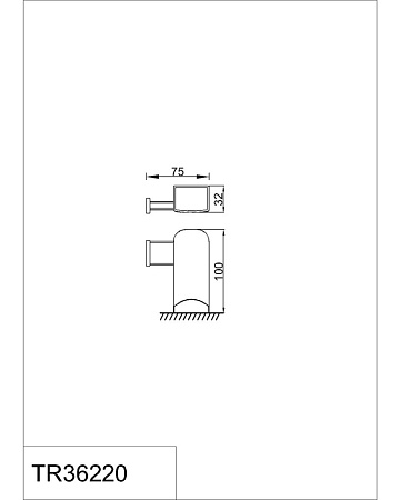 Крючок одинарный RUSH Thira TR36220 хром