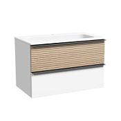 Тумба под раковину Sancos Delta DL80W дуб светлый/белый