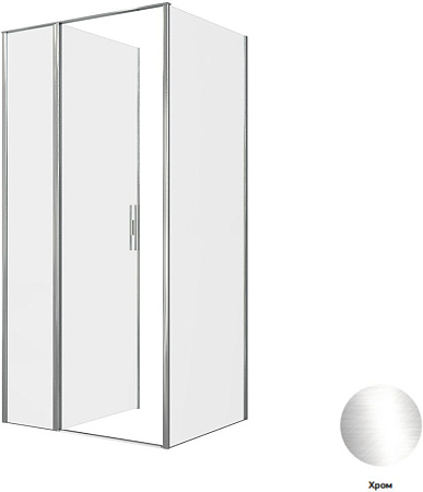 Душевой уголок Allen Brau Priority 3.31028.00 + 3.31040.00 100x80 хром