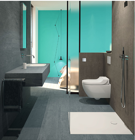 Унитаз подвесной Geberit AquaClean 146.294.SI.1 белое стекло