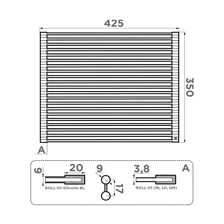 Сушилка Omoikiri ROLL-01-GM вороненая сталь