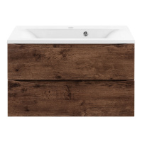 Тумба с раковиной Vincea Mia VMC-2MA800RW 80 подвесная, 2 выкатных ящика, R.Wood