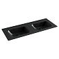 Раковина накладная Ceramica Nova Element CN7004MB 121x46.5x18 двойная, черный матовый