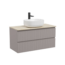 Тумба с раковиной и столешницей Sancos Snob T 100 SNT100SM+TT100A2X Doha Soft/Kreman