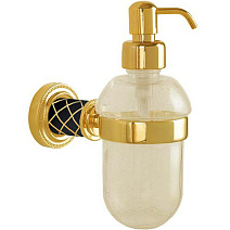 Дозатор для жидкого мыла Boheme Murano 10912-B-G золото/черный