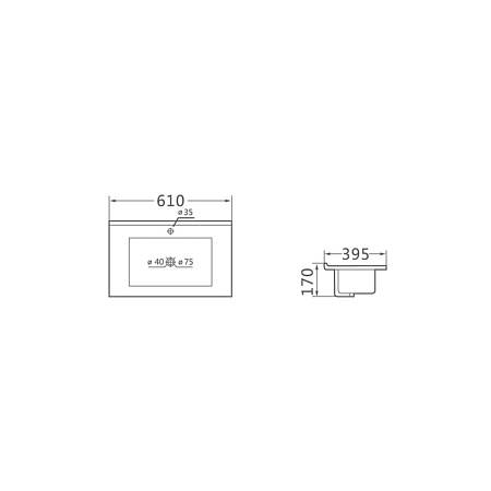 Мебельная раковина Vincea VBS-13960S1 61x39.5x17 белый