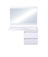 Мебель для ванной подвесная El Fante Даллас 120 R 2 ящика, пленка, белый