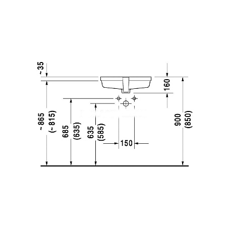 Раковина Duravit Viu 0330480000 48,5