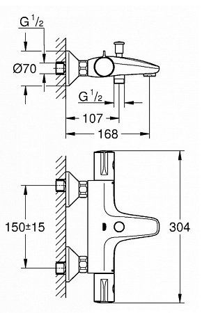 Термостат Grohe Grohtherm 800 34567000 для ванны с душем